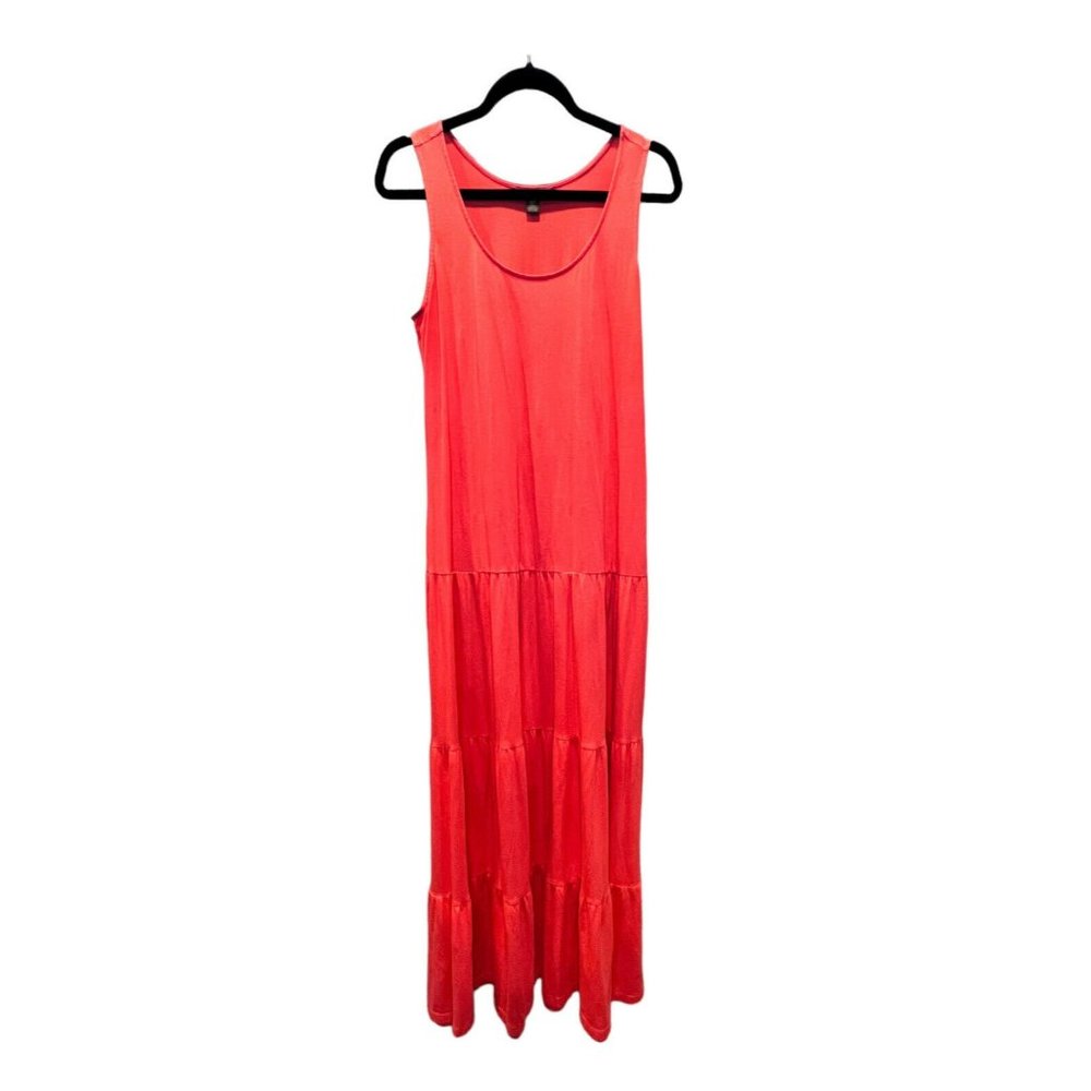 Tommy Bahama Coral  Maxi Prairie Style Peasant Tank Dress Size XS Oversized‎